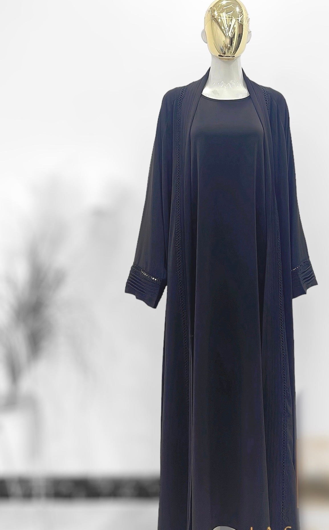 DOHA ABAYA SET ZWART