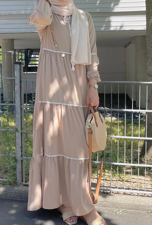 ASMAE MAXI JURK BEIGE