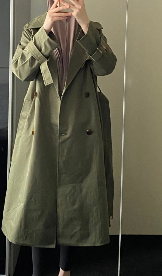 YARA TRENCHCOAT KHAKI GROEN